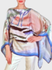 CASHMERE PRINTED PONCHO: CLOUDS: BLUE