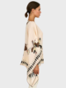 CASHMERE PRINTED PONCHO: NATIVE AMERICAN: PINK