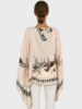 CASHMERE PRINTED PONCHO: NATIVE AMERICAN: PINK