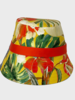 PRINTED COTTON BUCKET HAT: TROPICAL: BUTTER