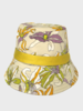 PRINTED COTTON BUCKET HAT: TIGERLILY: YELLOW