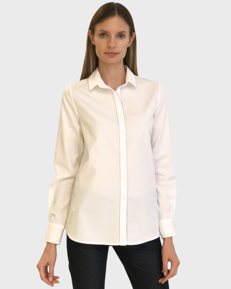 COTTON SHIRT: WHITE