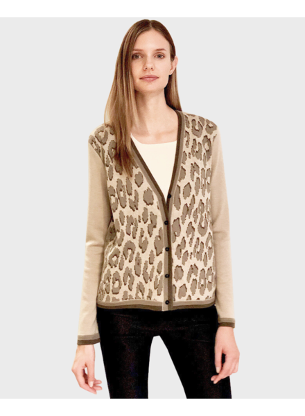 GANNI leopard-jacquard Cardigan - Farfetch