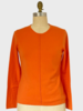 LS KNITTED CREW WITH CENTER PIPING:ORANGE