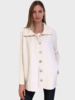 DOUBLE FACE WOOL - CASHMERE KNIT JACKET: Ivory