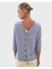 BUTTON BACK CASHMERE SWEATER