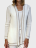 CASHMERE OPEN CARDIGAN WITH SEQUINS: IVORY-SAND