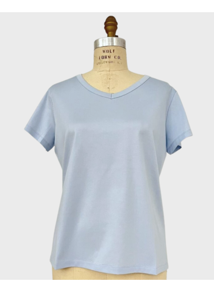 COTTON T-SHIRT: LIGHT BLUE