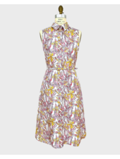SILK SLEEVELESS DRESS: IRIS PINK