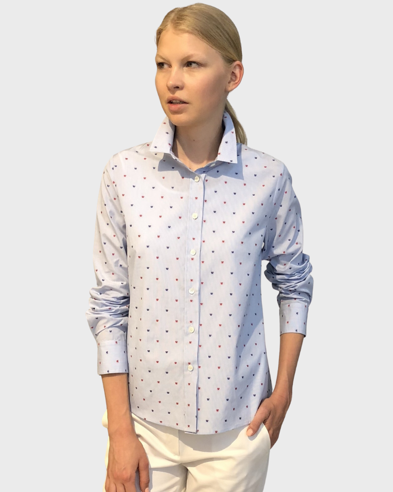 PRINTED COTTON SHIRT: BUTTERFLY