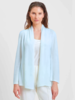 PAOLA FEATHER WEIGHT 100% CASHMERE CARDIGAN: LIGHT BLUE