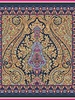 SILK PRINTED SHAWL: PAISLEY : NAVY