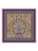 SILK PRINTED SHAWL: PAISLEY : NAVY