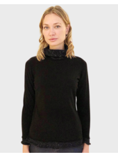 SUPERFINE ROLL NECK WITH EMBELLISHED YARN DETAILS
