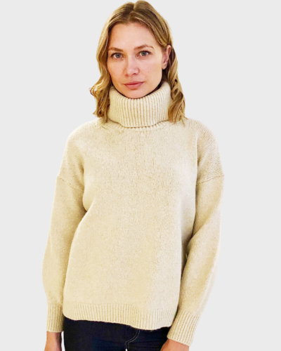 The Sandy Sweater | Mock neck cashmere sweater