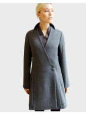 DOUBLE LAYER COAT: DARK GRAY