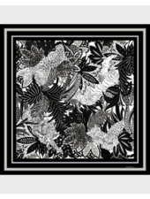 CASHMERE PRINTED SCARF: AMAZONIA: BLACK