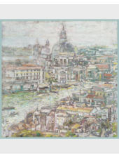 CASHMERE PRINTED SCARF: VENICE : SAGE