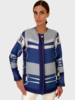 WOOL PRINTED JACKET: SIENA NAVY