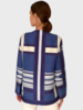 WOOL PRINTED JACKET: SIENA NAVY