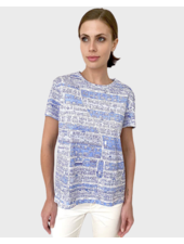 PRINTED T-SHIRT: PALM BEACH: BLUE