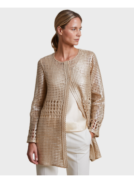 METALLIC COTTON LACE JACKET