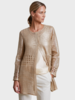 METALLIC COTTON LACE JACKET: GOLD