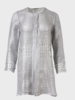 METALLIC COTTON LACE JACKET:SILVER