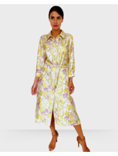 SILK DRESS: IRIS YELLOW