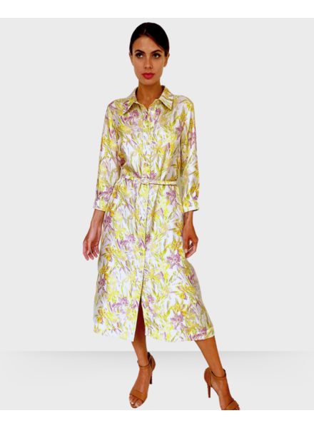 SILK DRESS: IRIS YELLOW