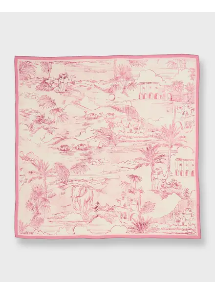 CASHMERE PRINTED SHAWL: CAIRO: LIGHT PINK