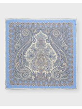 CASHMERE PRINTED SCARF: PAISLEY: LIGHT BLUE