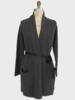 SHAWL COLLAR CARDIGAN WITH LEATHER ACCENTS, ANTHRACITE