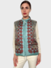 SILK PRINTED VEST: PAISLEY SAGE