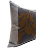 HORSE WOOL-LEATHER PILLOW: 21" X 21": GRAY