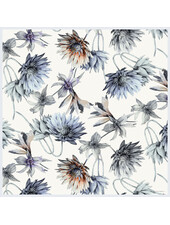 CASHMERE PRINTED SCARF: DAHLIA: IVORY