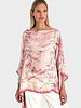CASHMERE PRINTED PONCHO: CAIRO:  LIGHT PINK