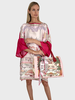 PRINTED SILK KAFTAN: MIAMI: PINK