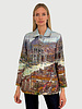 SILK PRINTED QUILTED JACKET: VENICE: MULTI