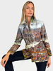 SILK PRINTED QUILTED JACKET: VENICE: MULTI