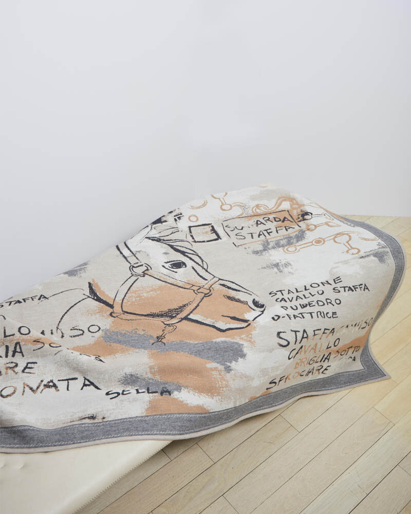 CASHMERE SILK WOOL JAQUARD THROW: LUCCA THROW