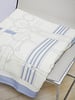 LIGHT BLUE THROW  SIENA  :  76 "X 52 ": SADDLE BEIGE-BLUE