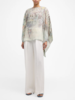 CASHMERE  PRINTED PONCHO: VENICE: SAGE