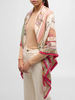 CASHMERE PRINTED SCARF: MIAMI: PINK