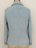 DOUBLE COTTON PIQUE 3 BUTTON JACKET: LIGHT BLUE