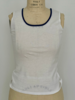 STRIPED COTTON TWIN SET: NAVY-IVORY: JACKET + SHELL