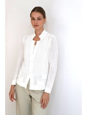 COTTON CARDIGAN SWEATER: WHITE