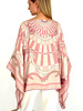 CASHMERE PRINTED PONCHO: FIRENZE: PINK