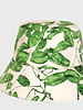 PRINTED COTTON BUCKET HAT: ORTENSIA: GREEN