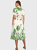 COTTON DRESS WITH BELT AND WAIST: ORTENSIA: GREEN